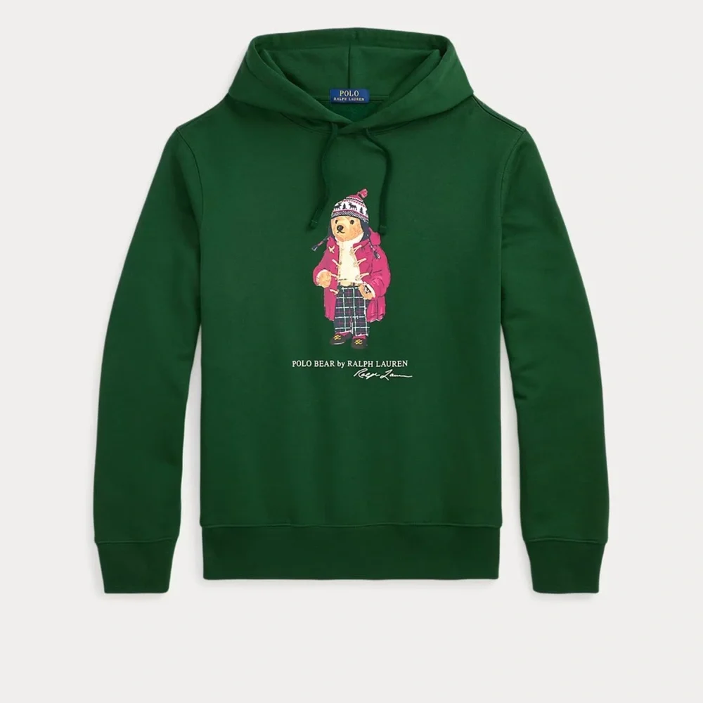 💚🐻 NEW WITH TAGS🐻💚 Polo Bear Fleece Hoodie Size M - Picture 2 of 9
